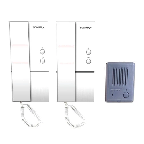 Commax Audio Intercom System 2-to1 Doorphones and Doorbell Kit DP-LA01/DR-2K