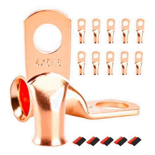 SDZONGES 10pcs Ring Battery Terminals, 4 Gauge 5/16
