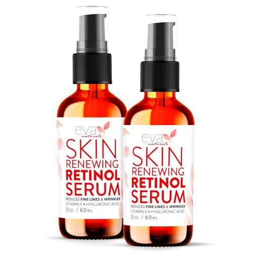 Eva Naturals Retinol Serum by Eva Naturals - 2.5% Retinol Serum for Face with Hyaluronic Acid, Vitamin E & Organic Aloe - Retinol Face Serum that Reduce Wrinkles, Fine Lines & Dark Spots - Anti Aging Serum, 2 Pack