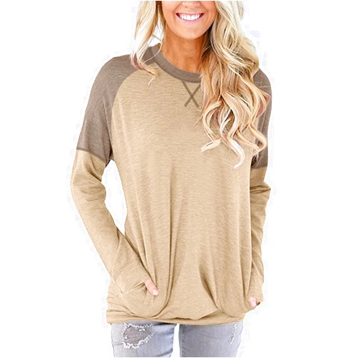 Angerella Women's Casual Loose Fit Pocket Shirts Printed Tops