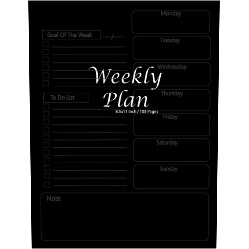 Roisin Watson Weekly Planner: Journal Organizer Weekly Plan Pad And Planner Line Notebook For Womens & Men - A5 Undated Weekly Meal Planner