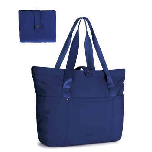 BAGSMART Tote Bag for Women, Foldable Tote Bag With Zipper Large Shoulder Bag Top Handle Handbag for Travel, Work