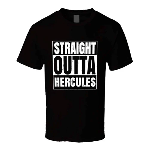 SHAMBLES TEES Straight Outta Hercules California City Parody Grunge T Shirt