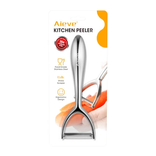 Aieve Vegetable Potato Peeler for Kitchen, Stainless Steel Y Peeler with Swivel Blade,Heavy Duty and Ergonomic Veggie Fruit Peelers Peeling for Apple,Cucumber,Carrot