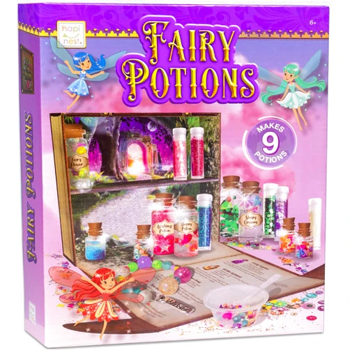 Hapinest Mix Your Own Fairy Potions Kit for Kids, Potion Making Kit Creates 9 Fairy Potions & 1 Bracelet, Fairy Magic Potion Kits for Kids, Toy Fairy Craft for Girls Age 6 7 8-12 Years Old & Up