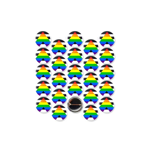 WACKYBUTTONS.COM YOUR SOURCE FOR QUALITY BUTTONS LGBTQ+ Straight Ally Pride Flag Pinback Buttons – Colorful & Round Durable Pins for Backpacks, Jackets, Lanyards, and Events – Ideal for Pride Celebrations and Community Support – 1 Inch (25 Pack)