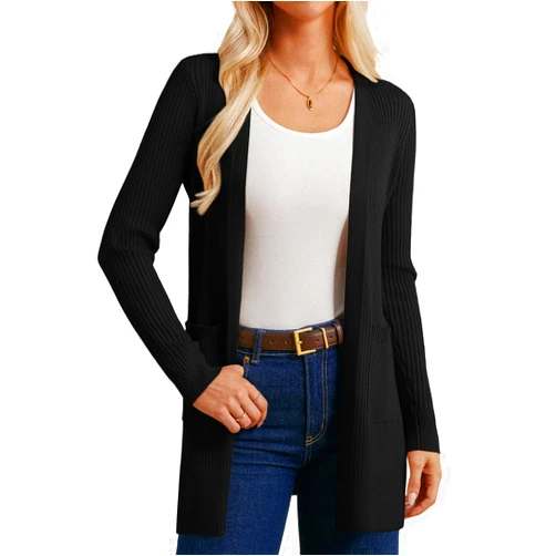 GRACE KARIN Long Sleeve Cardigan Sweaters for Women, Lightweight Long Cardigans, Open Front Dressy Casual Jacket