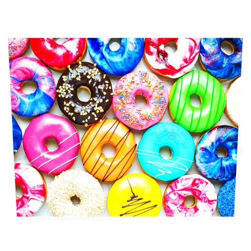Fishwisdom 500 Pieces Jigsaw Puzzles Donuts for Adults and Teens and Kids Family Happy Gift Idea New