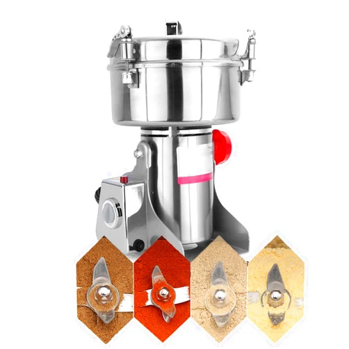 GeRRiT 2000G Electric Grain Grinder Mill 4000W Swing Type Mills Spice Nut Coffee Grinder Stainless Steel Mill Grinder for Whole Grains Wolfberry Pepper Bait Feed