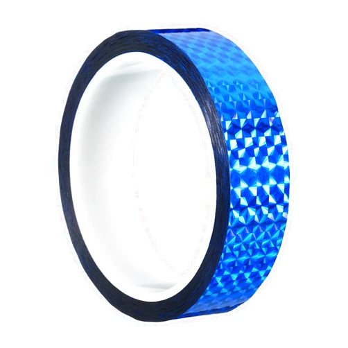 PATIKIL Prism Tape 1 Inch x 55 Yards, Holographic Metalized Reflective Adhesive for Detailing Accent Wall Decor Art, Blue
