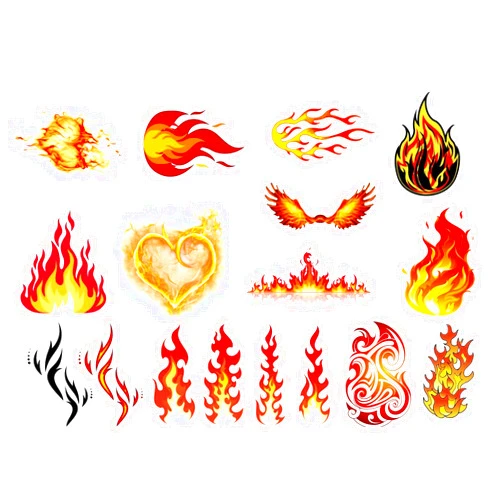 KazCreations Fire Collection (Fire Flame Temporary Tattoo)