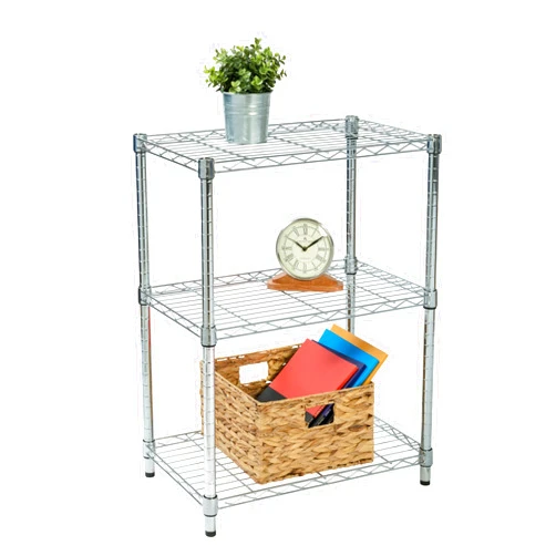 Honey-Can-Do SHF-01903 Adjustable Storage Shelving, 250-Pounds Per Shelf, Chrome, 3-Tier, 24Lx14Wx30H