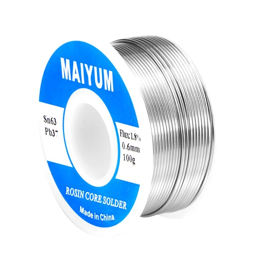 MAIYUM 63-37 Tin Lead Rosin core solder wire for electrical soldering (0.6mm 100g)