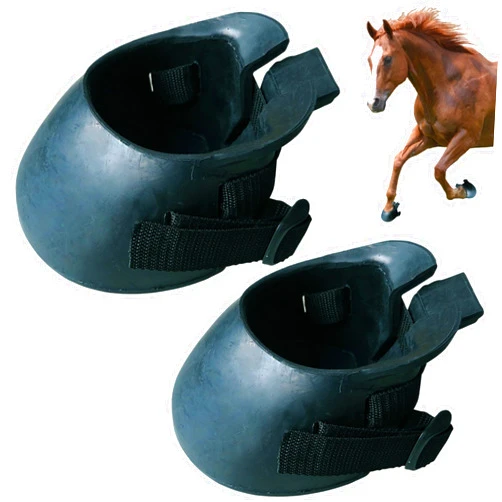 Jeorywoet 1 Pair Hoof Boots for Horses Rubber Protective Sturdy Horse Hoof Boots Portable Thick Hoof Boots for Wound Management and Laminitis Abscess Treatment, M, Hoof Boots for Horses