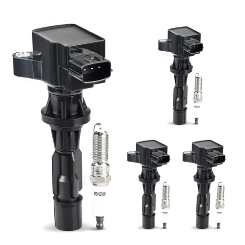 JDMON Ignition Coils Pack with Spark Plug Compatible with Mazda 3 6 CX-7 MX-5 Miata 2.0L 2.3L 2.5L 2006-2015 Replacement for UF540 90083 C1683 L3G218100A