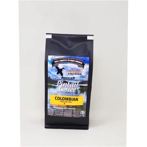 Pintail Coffee - Yellow Tail Medium Roast 100% Colombian Ground Coffee, 12 oz. Bag, Rich Blend of Colombia, Crisp Flavors of Caramel