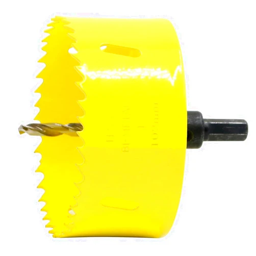 JIECHENG Bi-Metal 4 inch Hole Saw with Arbor Mandrel for Deeper Cutting of Wood,Cornhole Boards,Drywall,Plasterboard,Plywood,Steel,Aluminium,Brass,Copper,Zinc,Tin,102mm