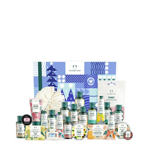The Body Shop 24-Piece Holiday Beauty Advent Calendar, 24-Piece Holiday Gift Set