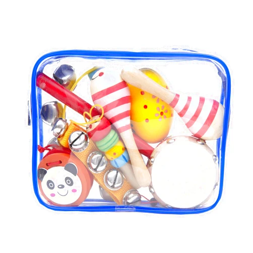 Zochoose Toddler Musical Instrument, Wooden Percussion Musical Instruments Toy for Kids Toddlers, Preschool Educational Instrument Toy Set with Rattle Drum, Egg Shaker, Maracas for Boys and Girls