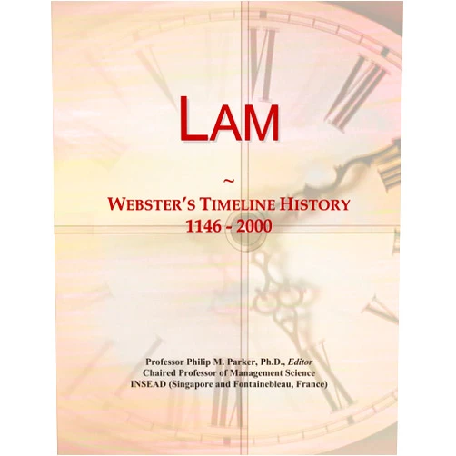 By Icon Group International (Author) Lam: Webster's Timeline History, 1146 - 2000