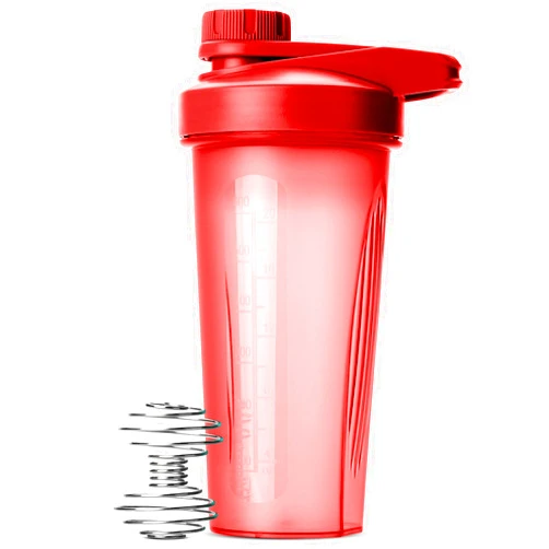 Mr. Pen- Shaker Bottle for Protein Mixes, 28 oz, Red With Twist Cap and Wire Whisk Ball, Mixer Cup for Shakes