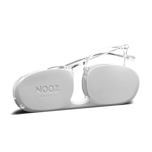 Nooz Optics Reading Glasses - Rectangular Shape - Magnifying Readers for Men and Women - Bao Model Essential Collection Crystal 1.5 Diopters