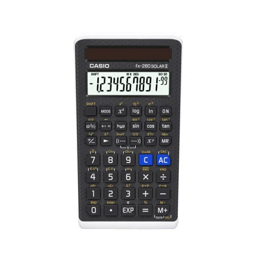 Casio fx-260SOLARII 1-Line Scientific Calculator, Black