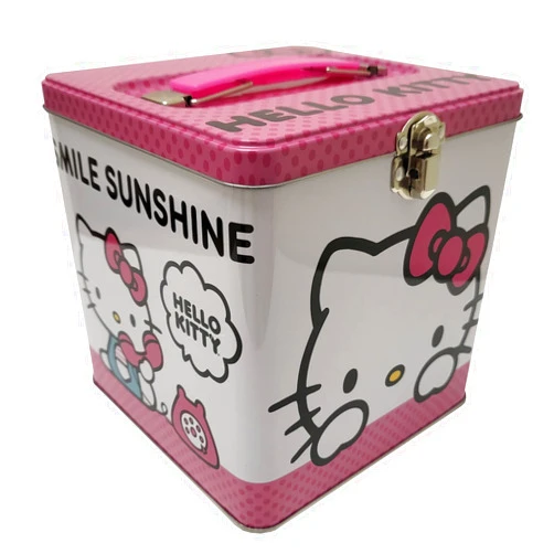 The Tin Box Company XL Storage Tin with Handle, Hello Kitty