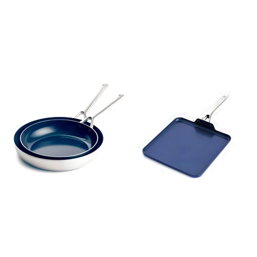 Blue Diamond Cookware Tri-Ply Stainless Steel Ceramic Nonstick, 9.5