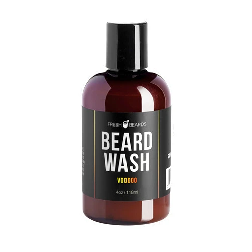 Fresh Beards Voodoo Beard Wash- Citrus, Eucalyptus, and Jasmine Fragrance - Scented Mens Beard and Mustache Wash - Soothing Anti-Itch shampoo & Softener for Dandruff Prevention and Healthy Beard Growth