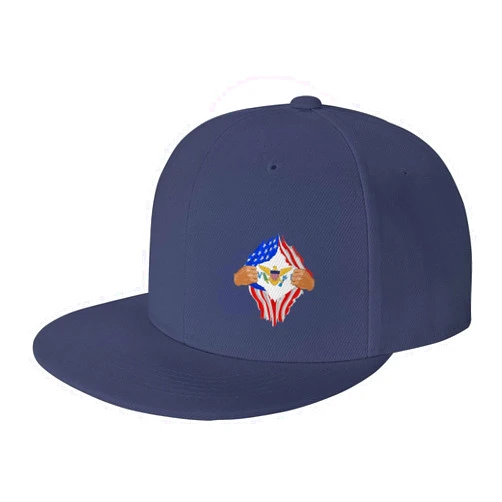 JFJFNMF Hand Tear Flag of The United States Virgin Islands Baseball Cap for Men Women Snapback Hat Hip Hop Style Flat Bill Hats