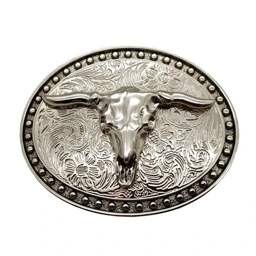 Xwest Longhorn Texas Cowboy Belt Buckle