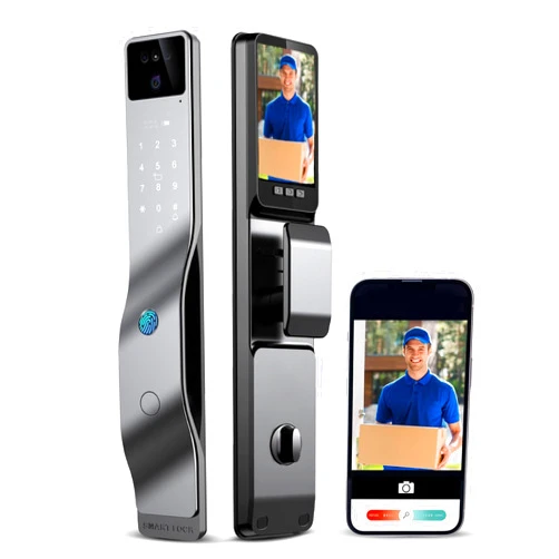 We Technology 3D Face Recognition Smart Door Lock, WiFi Door Locks with Camera, Video Doorbell, Fingerprint, Passcodes, IC Card, Keyless Smart Mortise Lock, Alexa Door Locks for Front Door, Tuya APP