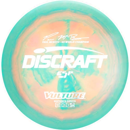 Discraft ESP Vulture Paul McBeth 6X Signatuer Series 170-172 Gram Distance Driver Golf Disc