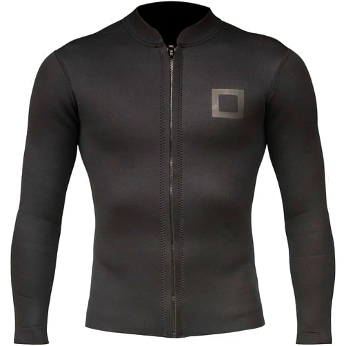 Surf Squared Mens Wetsuit Top Jacket - Neoprene Long Sleeve for Warmth & Comfort- Surfing, Snorkeling, All Watersports - w/Extended Back Flap and Durable YKK Locking Front Zipper