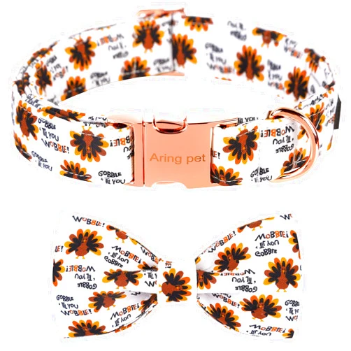 ARING PET Dog Collar with Detachable Bow, Adorable Bowtie Dog Collars, Adjustable & Comfortable Soft Collar Gift for Small Medium Large and Boy Girl Dogs.