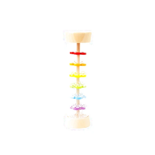 Small Foot Wooden Rainbow Rainmaker Toy by Small Foot – Rhythm Instrument and Rattle for Babies Helps Hand-Eye Coordination and Developing Sensory Skills – Classic Educational Game for Toddlers – Age 6+ Months