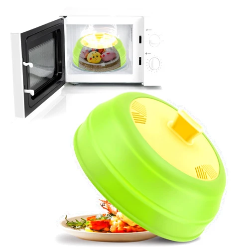 Maywe Tanso Microwave Cover for Food,Maywe Tanso 11 Inch Microwave Splatter Cover with Collapsible Silicone Splatter Guard Lid for 6 7 8 9 10 11 inch Plate Dish Bowl | BPA Free | Dishwasher Safe