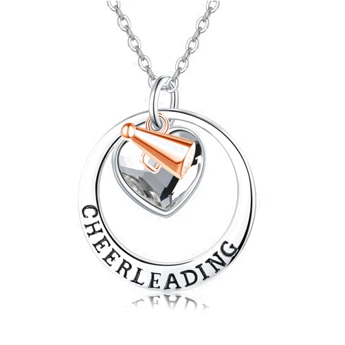 YFN Sport Lovers Jewelry Gifts Sterling Silver Cheerleading Cheer Soccer Golf Volleyball Gymnastics Basketball Ballerina Softball Pendant Necklace for Women and Sport Fans