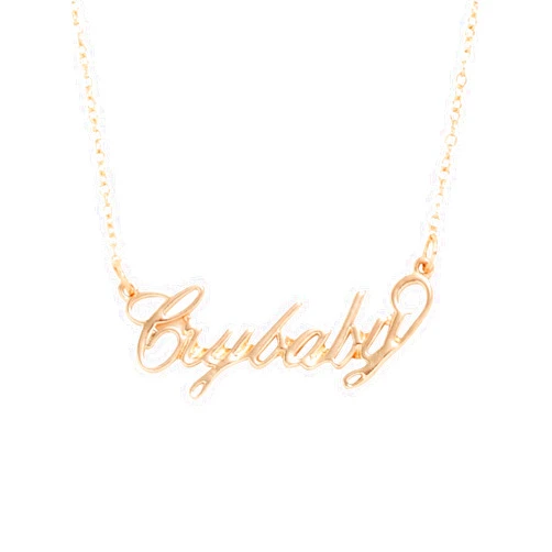 Hot Topic Melanie Martinez Crybaby Nameplate Necklace GOLD NONE
