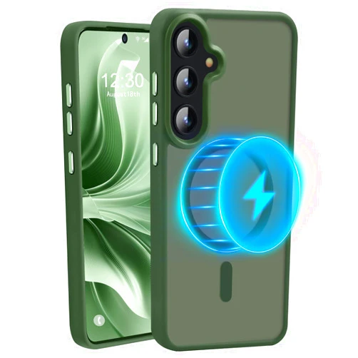 Zhuoopinn N52 Magnetic Case for Samsung Galaxy S23 Plus Case Slim Drop-Proof [MIL-Grade Drop Protection & Fit for MagSafe] Translucent PC Back TPU Bumper Thin Shockproof Phone Case S23 Plus-Green