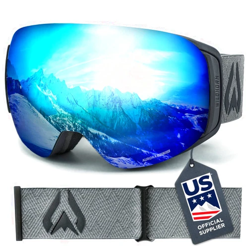Wildhorn Outfitters Wildhorn Roca Ski Goggles Men Women Anti-Fog/Scratch 100% UV-Magnetic Lens-Snowboard Snow Goggles Men Women Adult
