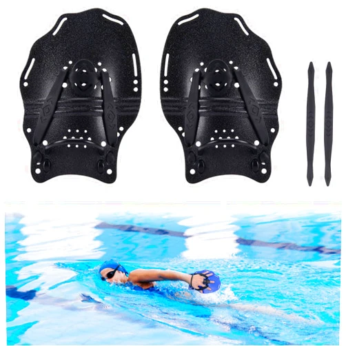 Hikeen Swim Paddle Hand for Adult and Junior, Swim Training Hand Paddles with Adjustable Straps, Swimming Hand Paddles for Swim Training