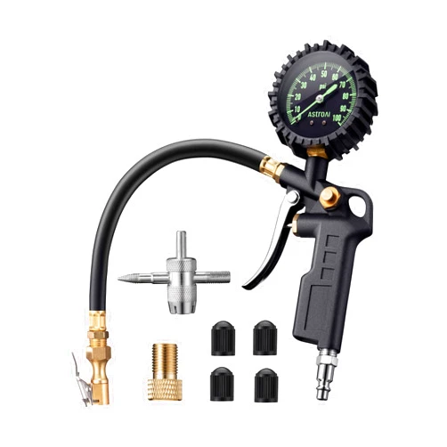 AstroAI Tire Pressure Gauge with Inflator, 100 PSI-ANSI B40.1 Accurate, Large 2.5