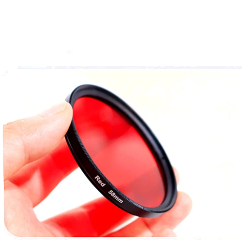 SDPX 40.5-43-46-49-52-55-58-62-67-72-77-82-37mm Red Filter,Circular Screw-in Color Filter 37mm