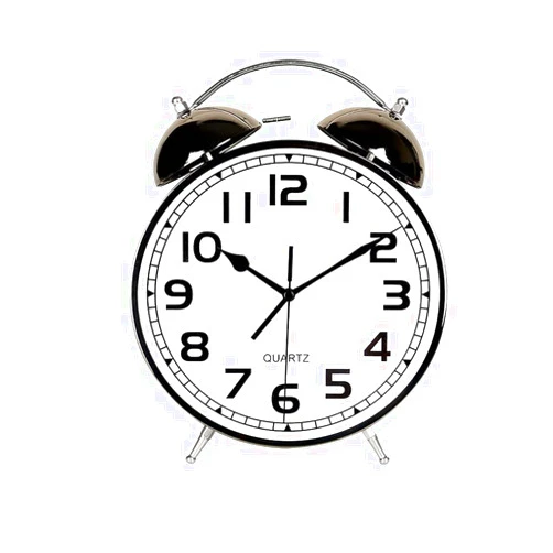 Erik Xian 8.4inch Mechanical Alarm Clock with Clear Clock Face Silent Non Ticking Easy Set Alarm Clock for Home Kitchen Bedside
