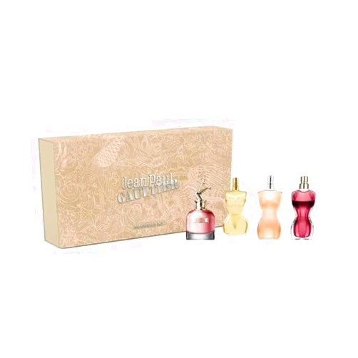 Jean Paul Gaultier 4-Piece Miniature Set for Women, (La Belle, Scandal, Classique, Divine)
