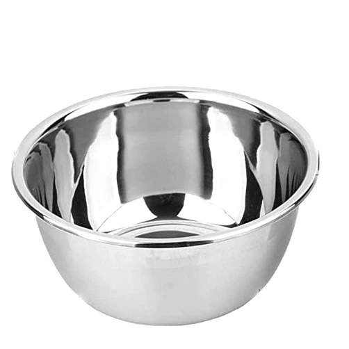 meleg otthon Stainless Steel Mixing Bowl, 5.8QT Salad Bowl, Metal Bowls, Stainless Steel Basin, Heavy Duty Deeper Edge Mirror Finish Dishwasher Safe Bowl (L)…