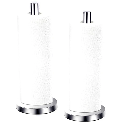 Mutclord Toilet Paper Holder - Toilet Paper Storage, SUS304 Stainless Steel Spare Toilet Paper Roll Holder Storage Stand, Holds 3 Rolls Toilet Tissue, Chrome 2 Pack