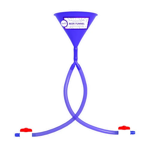 Univercity Beer Bong Double Header - Best Double Beer Funnel with Valves for College Parties - 2 Foot Blue Beer Bong - by Univercity